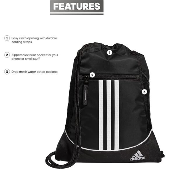 Sackpack (12L) Lightweight Athletic Small Drawstring Team Sports Workout Bag - Picture 2 of 7